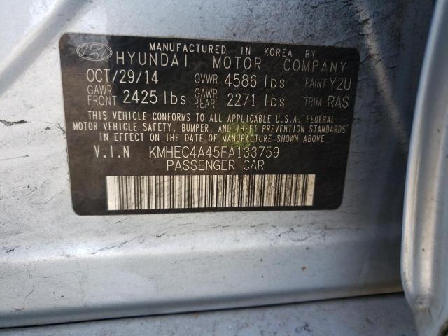 Photo 12 VIN: KMHEC4A45FA133759 - HYUNDAI SONATA HYB 