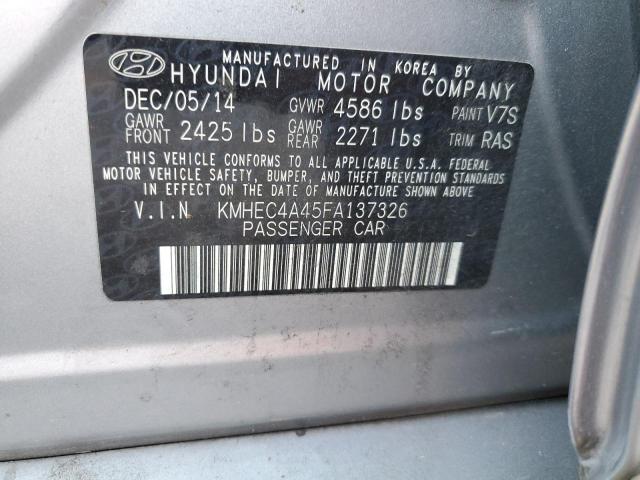 Photo 11 VIN: KMHEC4A45FA137326 - HYUNDAI SONATA HYB 