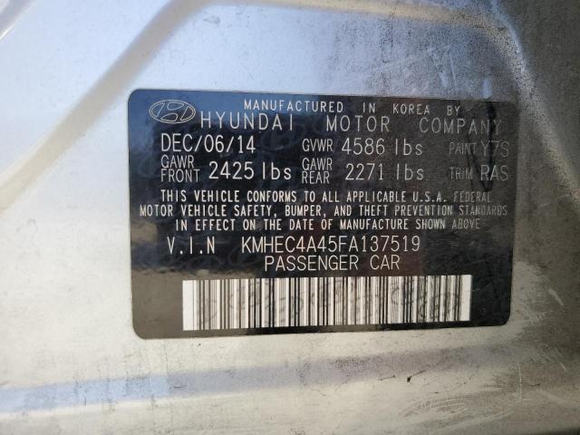 Photo 11 VIN: KMHEC4A45FA137519 - HYUNDAI SONATA HYB 