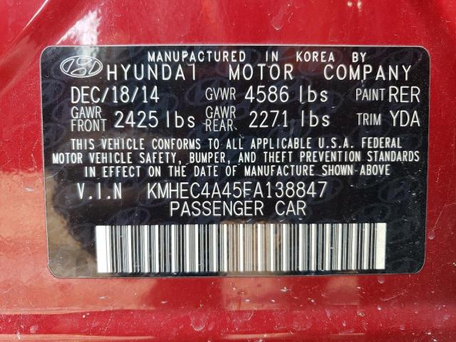 Photo 11 VIN: KMHEC4A45FA138847 - HYUNDAI SONATA HYB 