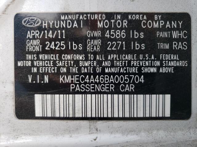 Photo 11 VIN: KMHEC4A46BA005704 - HYUNDAI SONATA 