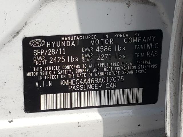 Photo 9 VIN: KMHEC4A46BA017075 - HYUNDAI SONATA HYB 