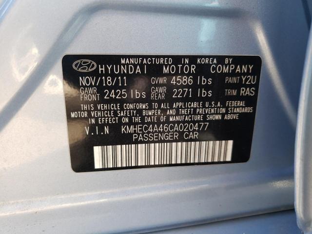 Photo 9 VIN: KMHEC4A46CA020477 - HYUNDAI SONATA HYB 