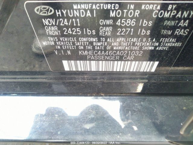 Photo 8 VIN: KMHEC4A46CA021032 - HYUNDAI SONATA HYBRID 