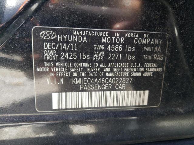 Photo 11 VIN: KMHEC4A46CA022827 - HYUNDAI SONATA HYB 