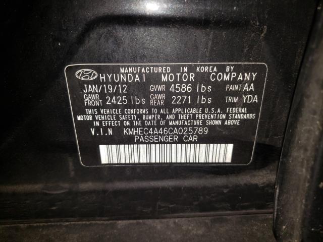 Photo 9 VIN: KMHEC4A46CA025789 - HYUNDAI SONATA HYB 