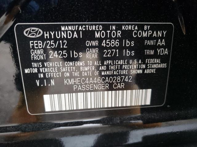 Photo 11 VIN: KMHEC4A46CA028742 - HYUNDAI SONATA HYB 