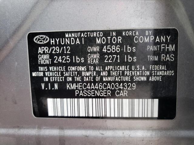 Photo 9 VIN: KMHEC4A46CA034329 - HYUNDAI SONATA HYB 