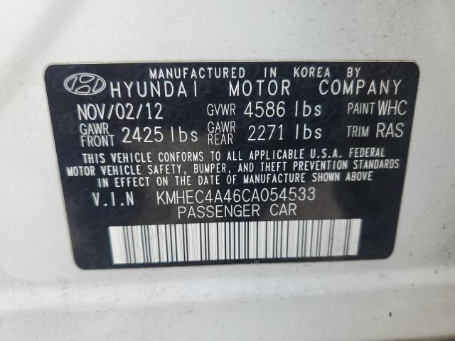 Photo 11 VIN: KMHEC4A46CA054533 - HYUNDAI SONATA HYB 