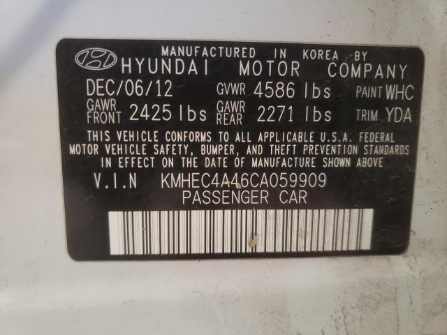 Photo 9 VIN: KMHEC4A46CA059909 - HYUNDAI SONATA HYB 