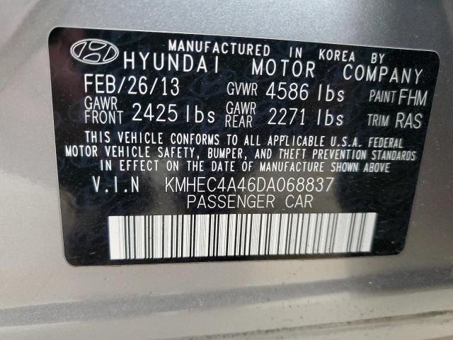 Photo 11 VIN: KMHEC4A46DA068837 - HYUNDAI SONATA HYB 