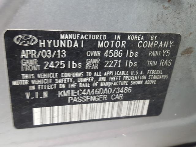 Photo 9 VIN: KMHEC4A46DA073486 - HYUNDAI SONATA 