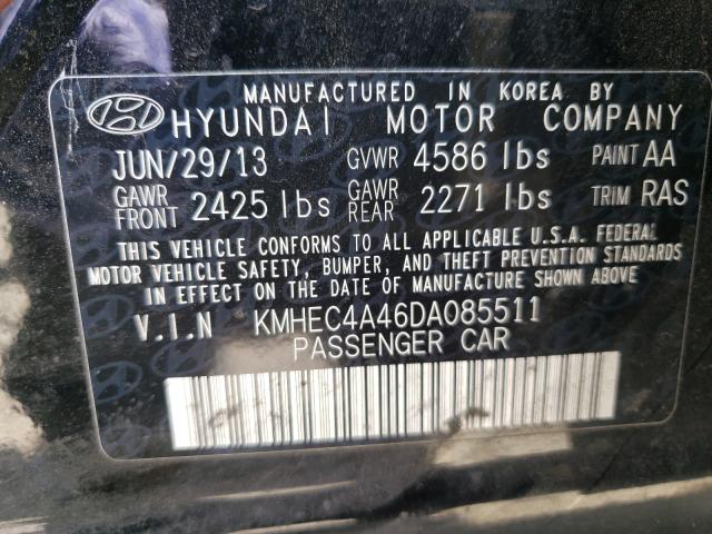 Photo 9 VIN: KMHEC4A46DA085511 - HYUNDAI SONATA HYB 