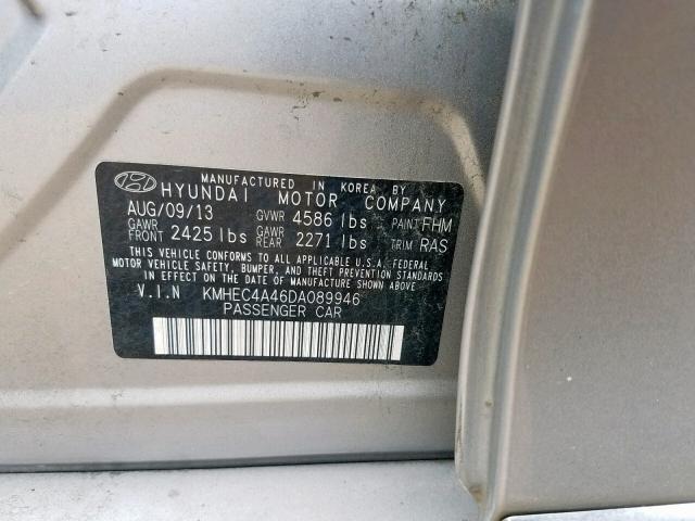 Photo 9 VIN: KMHEC4A46DA089946 - HYUNDAI SONATA HYB 