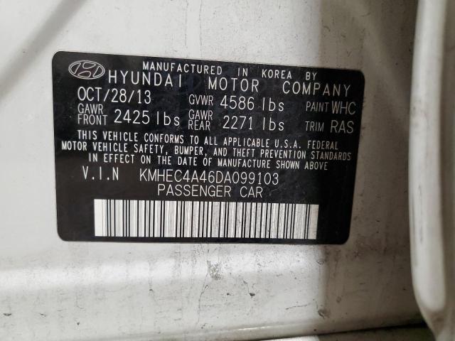 Photo 12 VIN: KMHEC4A46DA099103 - HYUNDAI SONATA 