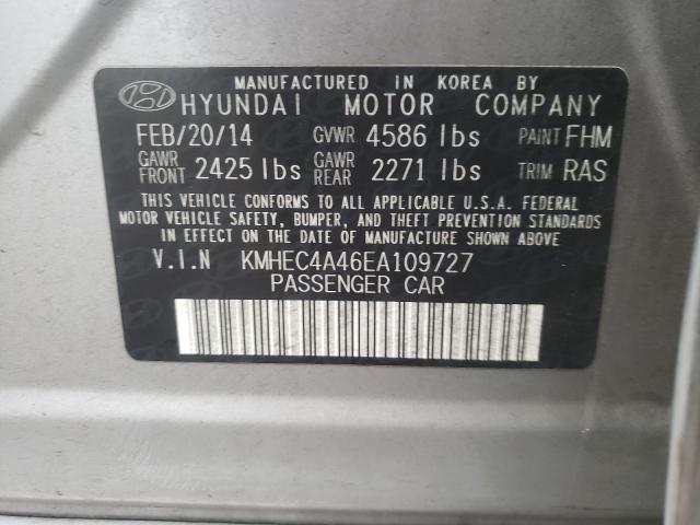 Photo 9 VIN: KMHEC4A46EA109727 - HYUNDAI SONATA HYB 