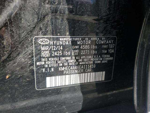 Photo 11 VIN: KMHEC4A46EA111459 - HYUNDAI SONATA HYB 