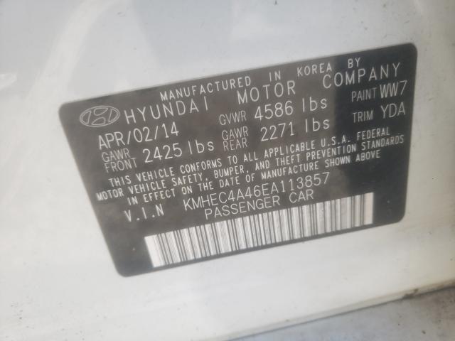 Photo 9 VIN: KMHEC4A46EA113857 - HYUNDAI SONATA HYBRID 