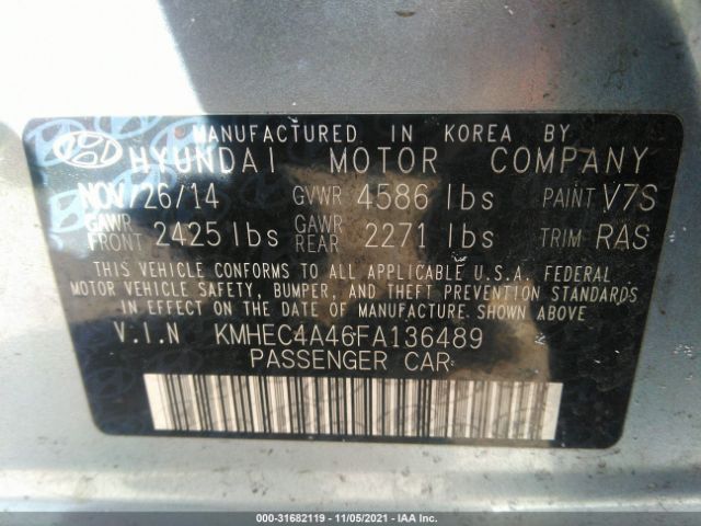 Photo 8 VIN: KMHEC4A46FA136489 - HYUNDAI SONATA HYBRID 