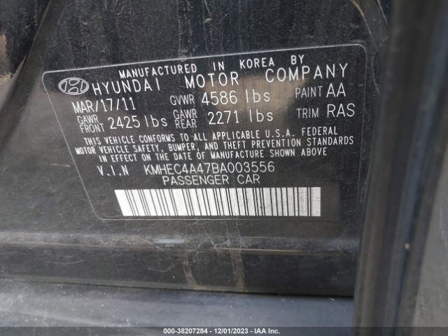 Photo 8 VIN: KMHEC4A47BA003556 - HYUNDAI SONATA HYBRID 