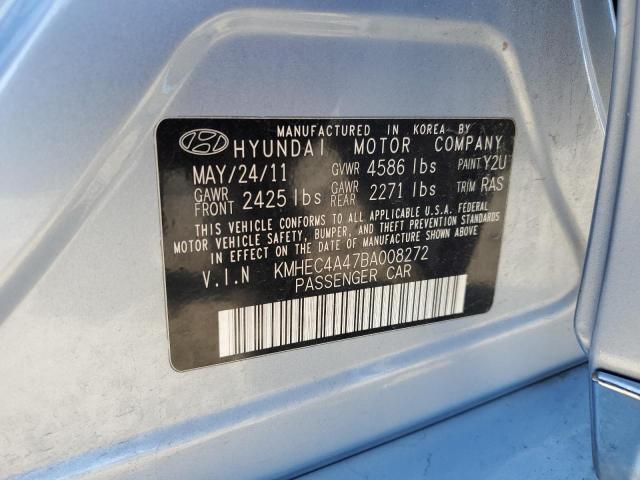 Photo 11 VIN: KMHEC4A47BA008272 - HYUNDAI SONATA HYB 