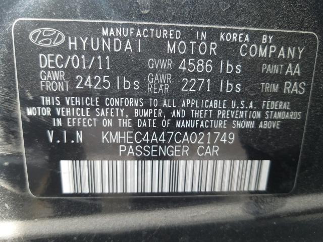 Photo 9 VIN: KMHEC4A47CA021749 - HYUNDAI SONATA HYB 