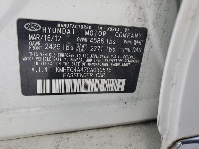 Photo 11 VIN: KMHEC4A47CA030516 - HYUNDAI SONATA 