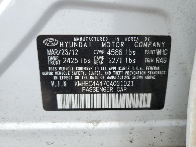 Photo 11 VIN: KMHEC4A47CA031021 - HYUNDAI SONATA 