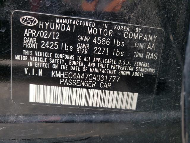 Photo 9 VIN: KMHEC4A47CA031777 - HYUNDAI SONATA 