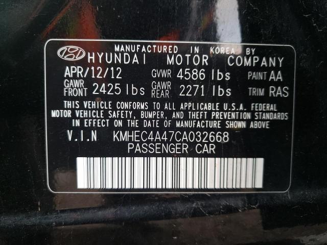 Photo 11 VIN: KMHEC4A47CA032668 - HYUNDAI SONATA HYB 