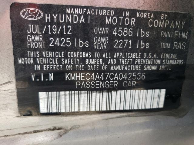 Photo 11 VIN: KMHEC4A47CA042536 - HYUNDAI SONATA HYB 