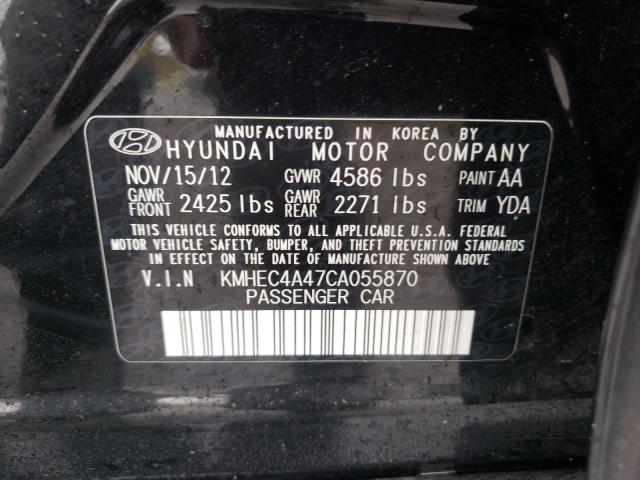 Photo 9 VIN: KMHEC4A47CA055870 - HYUNDAI SONATA HYB 