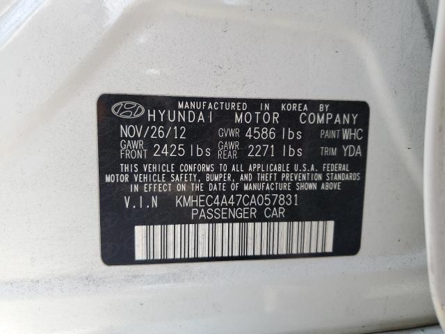 Photo 11 VIN: KMHEC4A47CA057831 - HYUNDAI SONATA HYB 