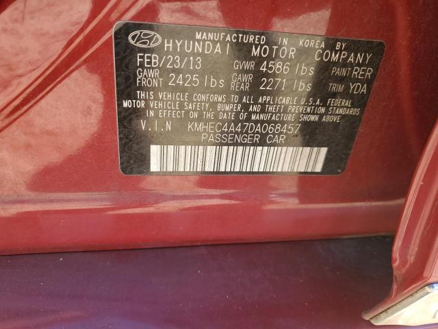 Photo 11 VIN: KMHEC4A47DA068457 - HYUNDAI SONATA 