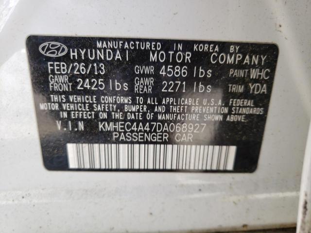 Photo 9 VIN: KMHEC4A47DA068927 - HYUNDAI SONATA HYB 