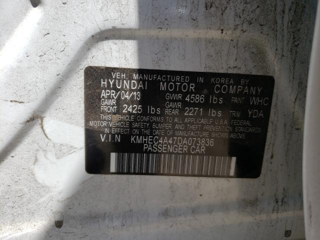 Photo 9 VIN: KMHEC4A47DA073836 - HYUNDAI SONATA HYB 