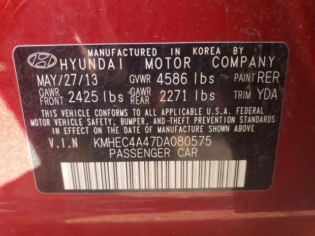 Photo 11 VIN: KMHEC4A47DA080575 - HYUNDAI SONATA HYB 