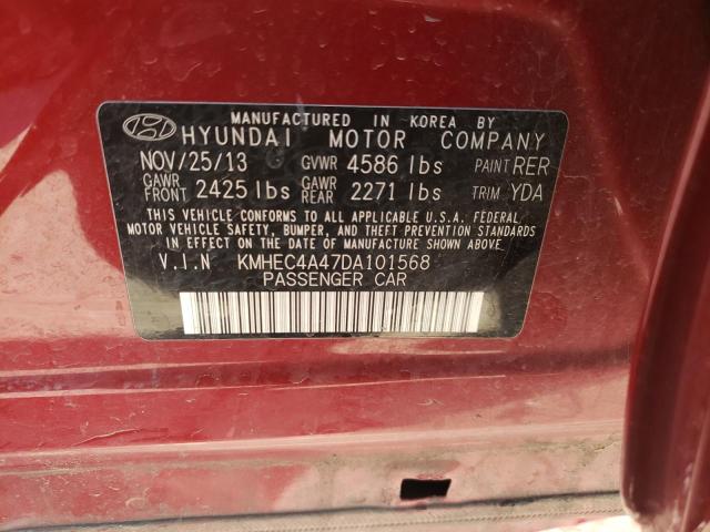 Photo 11 VIN: KMHEC4A47DA101568 - HYUNDAI SONATA 