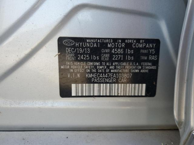 Photo 12 VIN: KMHEC4A47EA103807 - HYUNDAI SONATA 