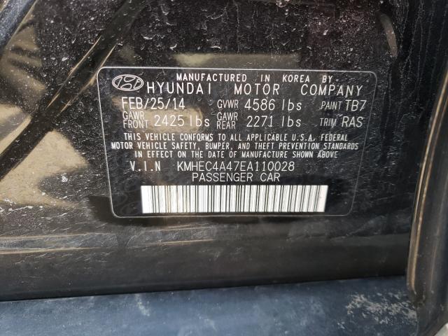 Photo 9 VIN: KMHEC4A47EA110028 - HYUNDAI SONATA 