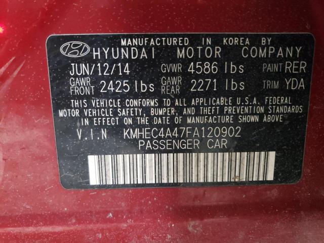 Photo 11 VIN: KMHEC4A47FA120902 - HYUNDAI SONATA 