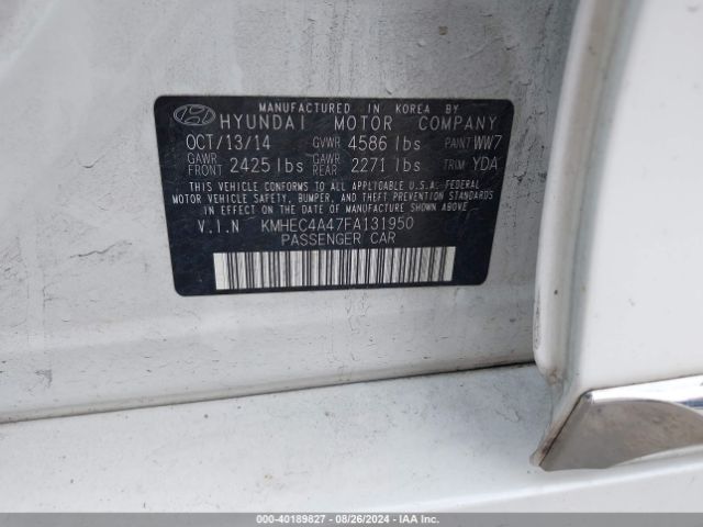 Photo 8 VIN: KMHEC4A47FA131950 - HYUNDAI SONATA 