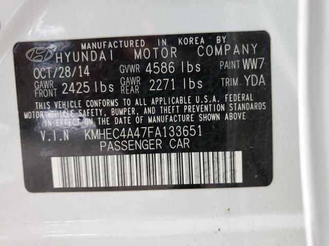 Photo 12 VIN: KMHEC4A47FA133651 - HYUNDAI SONATA HYB 