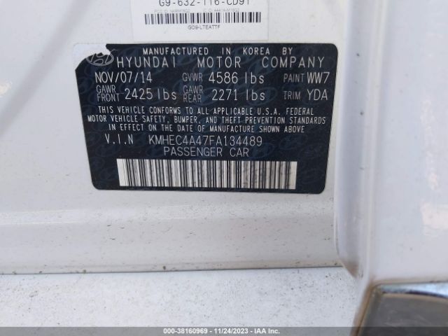 Photo 8 VIN: KMHEC4A47FA134489 - HYUNDAI SONATA 