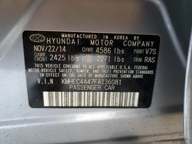 Photo 11 VIN: KMHEC4A47FA136081 - HYUNDAI SONATA 