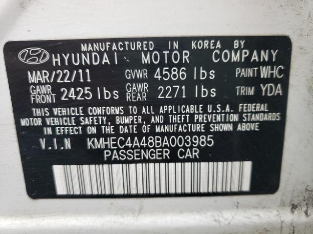 Photo 9 VIN: KMHEC4A48BA003985 - HYUNDAI SONATA HYB 