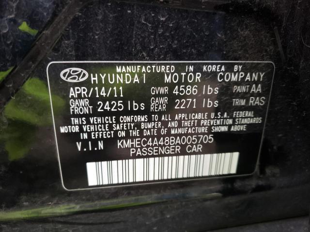 Photo 9 VIN: KMHEC4A48BA005705 - HYUNDAI SONATA HYB 