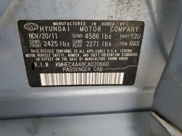 Photo 12 VIN: KMHEC4A48CA020660 - HYUNDAI SONATA 