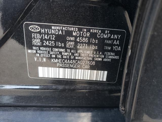 Photo 9 VIN: KMHEC4A48CA027608 - HYUNDAI SONATA HYB 