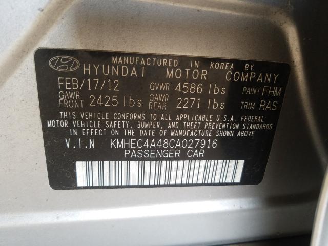 Photo 9 VIN: KMHEC4A48CA027916 - HYUNDAI SONATA HYB 